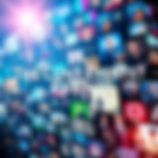 A vibrant collage of news headlines and trends that reflect today's popular discussions.