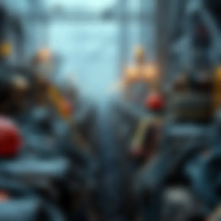 A view of active trenches showing workers and equipment involved in construction and maintenance, illustrating ongoing developments