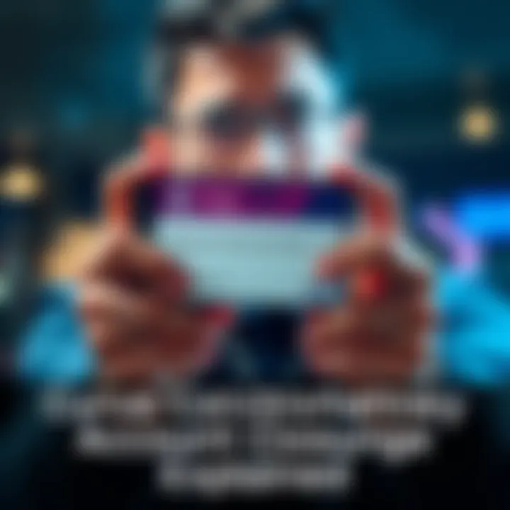 A person holding a Curve card with a frustrated expression, showing a message on their phone about account closure.