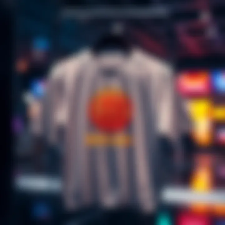 A unique shirt featuring a Bitcoin design, perfect for cryptocurrency fans, displayed on a hanger.