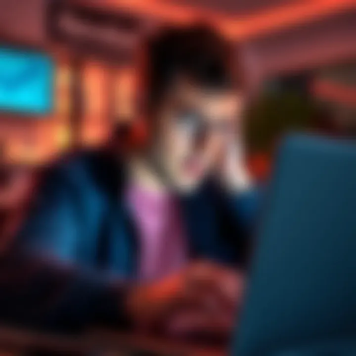 Tzoni Raykov looks worried as he reviews crypto losses on his laptop, showing a Revolut app interface in the background