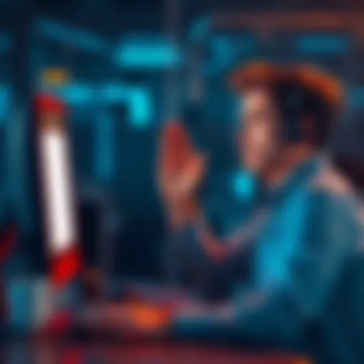 A frustrated customer sitting at a computer looking at a blank support response, showing signs of disappointment over lack of help from Gemini's service.