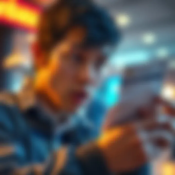 A person looking at their bank statement with a surprised expression after seeing a large withdrawal fee from Coinbase