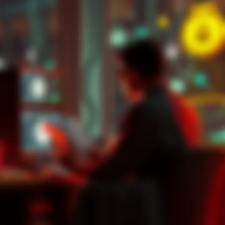 Person reading the Cypherpunk Manifesto A person sitting at a computer reading the Cypherpunk Manifesto, with digital icons representing privacy and freedom around them.