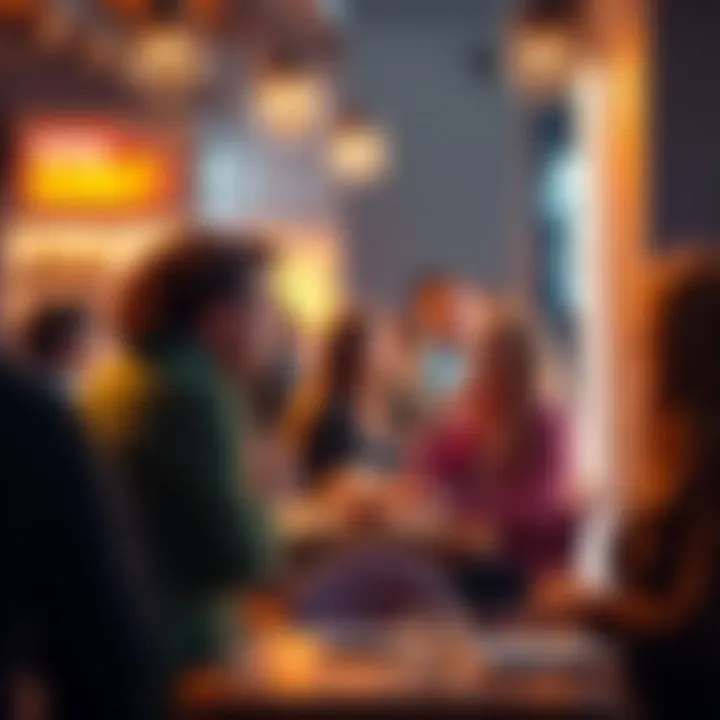 People engaging in conversation about donuts during a community discussion