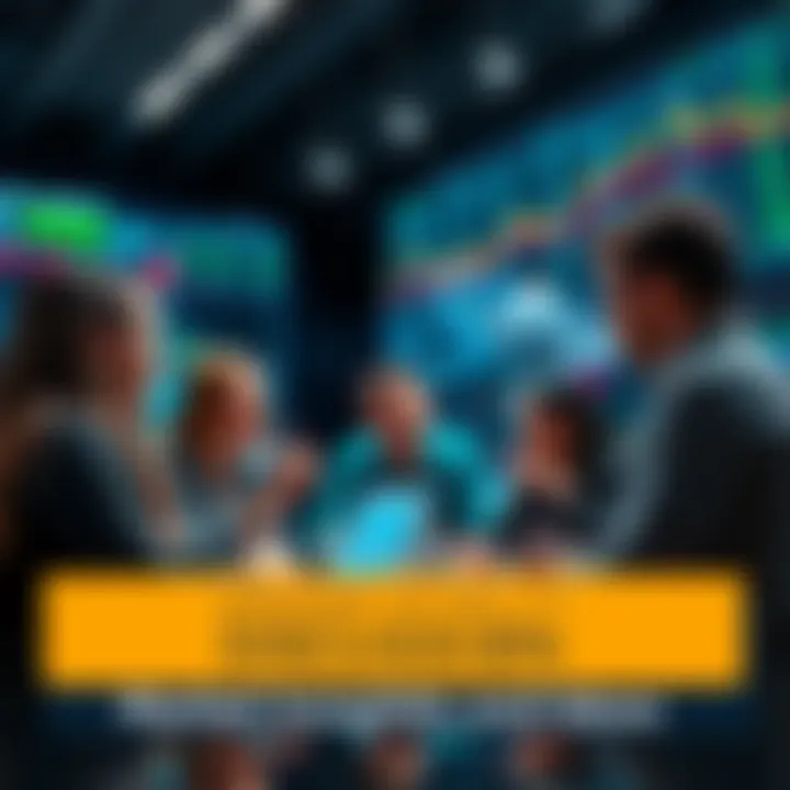 People engaged in a discussion about market strategies and trading ideas