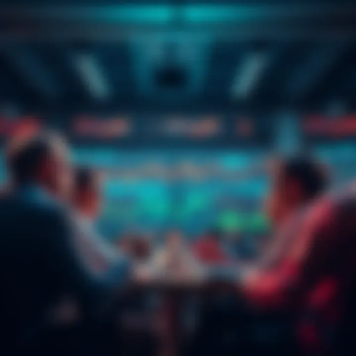 A group of people discussing trading strategies and sharing tips online in a forum setting.