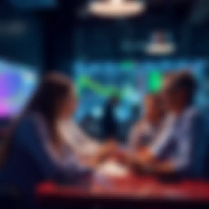 Group of people discussing trading strategies in a chat setting