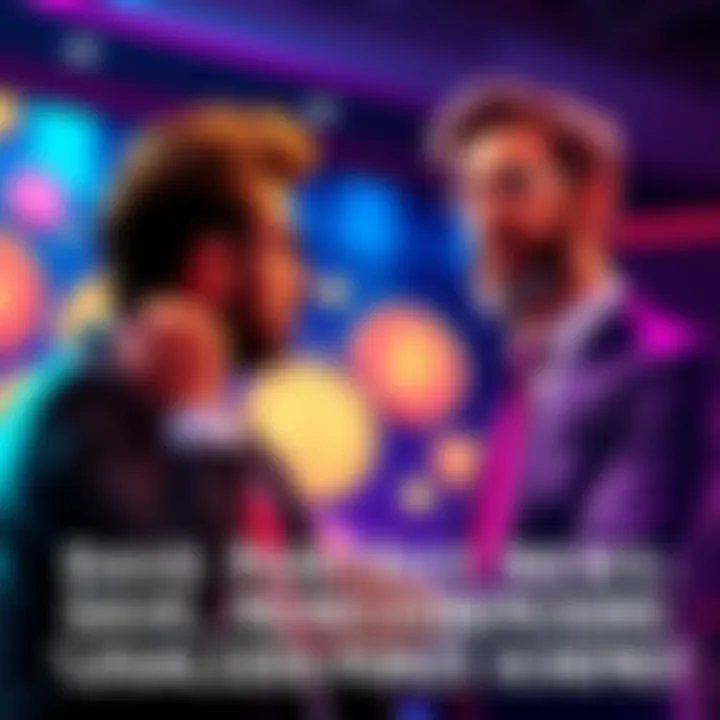 Dave Portnoy giving a speech while showing memecoins on a screen