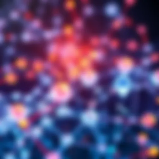 A graphic representation of several blockchain networks with low decentralization scores, emphasizing a few independent validators, showcasing the concept of limited decentralization.