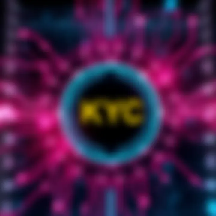 Visual representation of decentralized Know Your Customer process in cryptocurrency with Pi Network logo