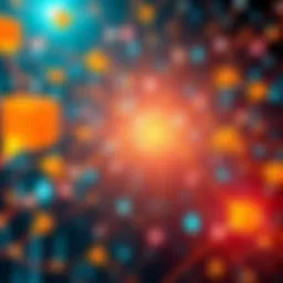 Decentralized AI Networks An illustration showing interconnected decentralized systems representing AI architecture, symbolizing evolution towards AGI.