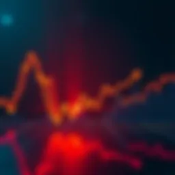 A graph showing a steep decline in cryptocurrency value, with red arrows pointing downward, reflecting market volatility and loss of investor confidence.