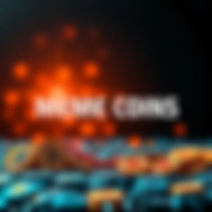 A graphic showing a downward trend line with meme coin symbols fading away, symbolizing their collapse in the cryptocurrency market.