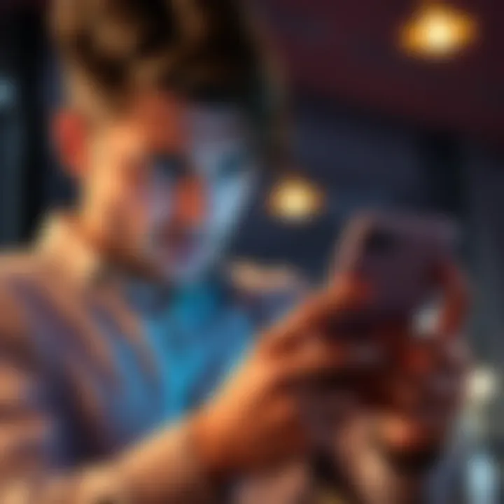 A person looking frustrated while checking their bank account on a smartphone, depicting declined deposit transactions.
