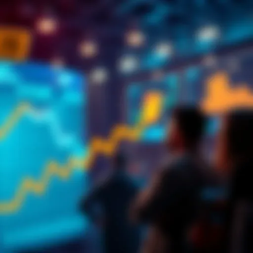 Declining Interest in Bid Tokens A graphic showing a downward trend in engagement with bid tokens as people look on with disappointment.