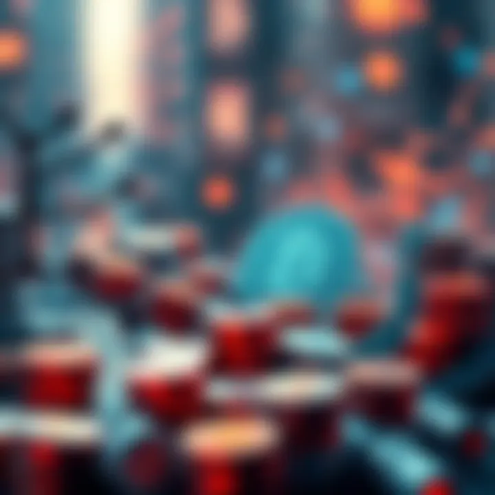 Decurret DCP Tokenized Deposits A digital representation of tokenized deposits featuring Decurret DCP, with financial symbols and elements depicting innovation in Japan's finance.