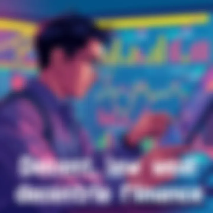 Illustration showing a person analyzing DeFi charts and data for yield sustainability and risk management