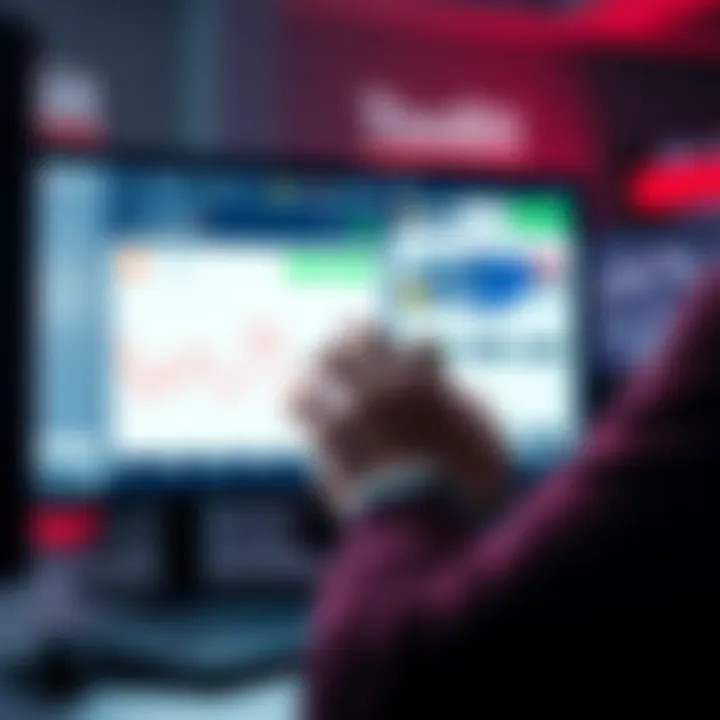 A frustrated person looking at a computer screen showing a crypto exchange platform, highlighting the deposit issue with TooBit.