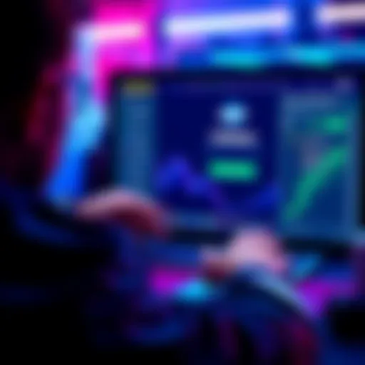 A person looking at a Coinbase interface on a computer screen displaying the process of depositing USD to receive USDT.