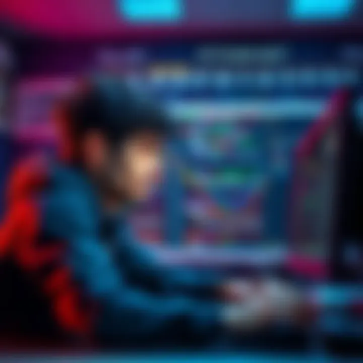 Developer facing issues with Python bot transactions A developer looking frustrated in front of a computer, trying to troubleshoot failed transactions on a programming interface.