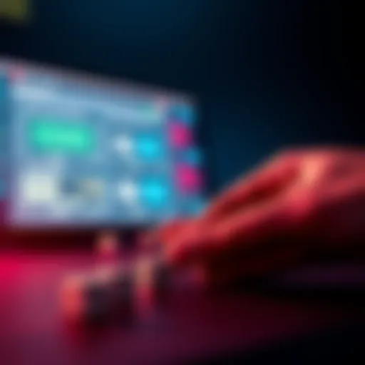 A hand rolling dice next to a digital screen displaying Shamir's Secret Sharing scheme concepts.