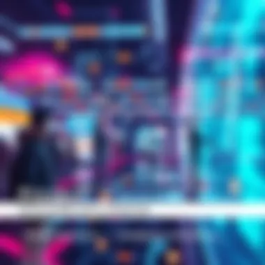 A vibrant digital interface showing connections between people through technology, symbolizing enhanced online experiences.