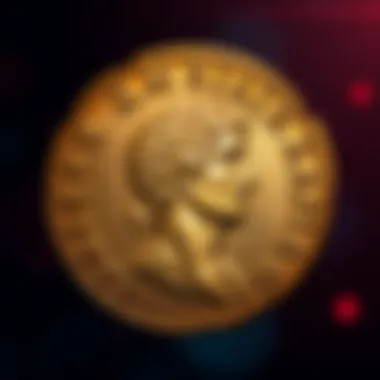 Diocletian Aureus Coin A Diocletian aureus coin featuring Jupiter's head on one side and inscriptions related to Roman history.