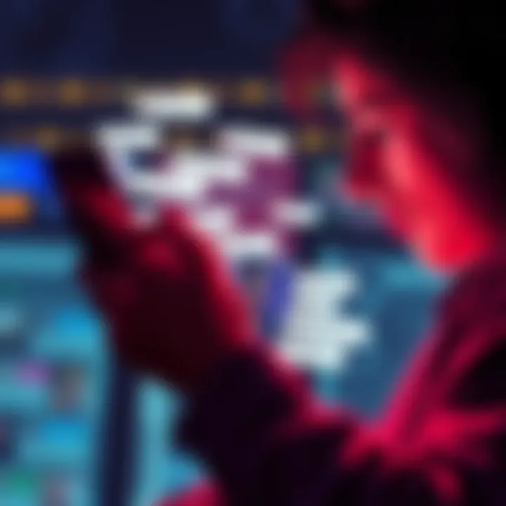 Person Receiving Direct Messages Individual looking at their phone with numerous DMs popping up, showing concern and confusion over the messages, depicting the situation in a forum context.