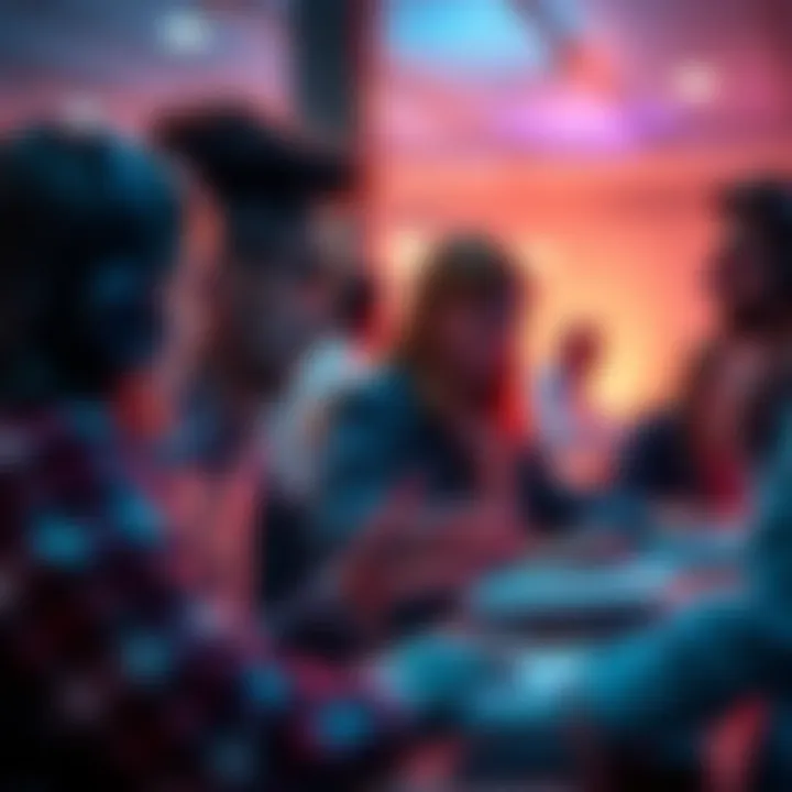 People engaging in friendly conversations about current events and trading strategies in an online forum setting.