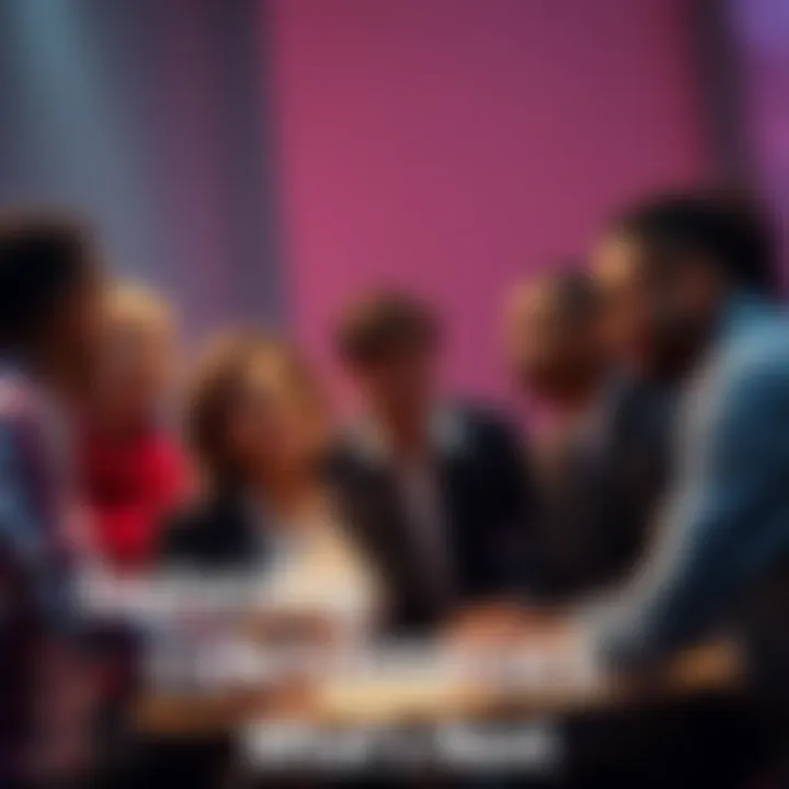 Group of diverse people engaging in a heated discussion about recent controversies