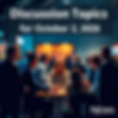 Group of people engaged in discussion about trading and events for October 22, 2026