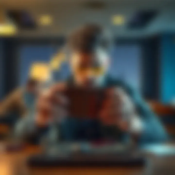 A worried individual holding an empty wallet while sitting at a table, expressing concern about stolen money.