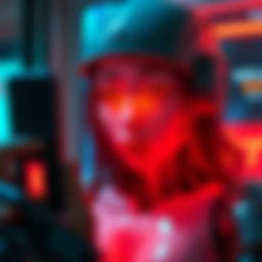 An AI character displayed in an explicit advertisement for a virtual girlfriend app, highlighting inappropriate content.