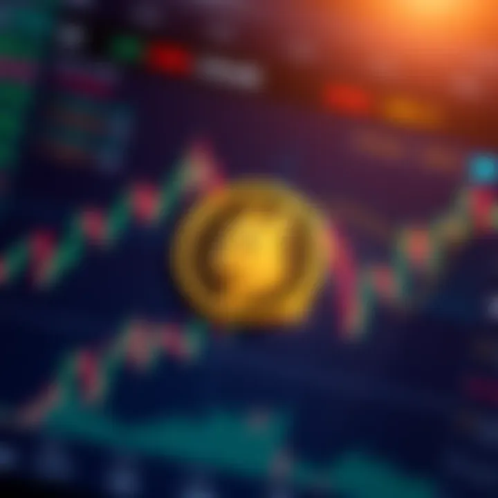 DOGE Trading on X Launch Graphic showing DOGE coin symbol with rising charts and trading interface backdrop