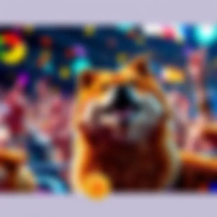 Fans celebrating Dogecoin's price surge to $4 with joy and excitement