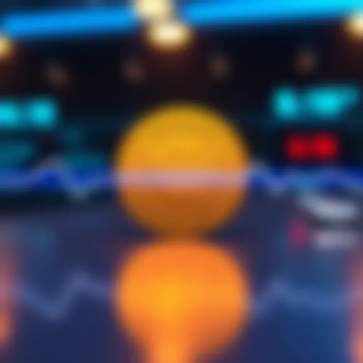 A graphic showing the Dogecoin logo with a price line stagnating at .18, symbolizing market uncertainty.