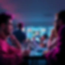 People discussing Dogecoin experiences A group of people sharing stories about their initial experiences with Dogecoin in an online forum