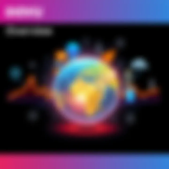 A graphic showing the rise of carbon credits with technology icons and a globe highlighting CO₂ reduction efforts.