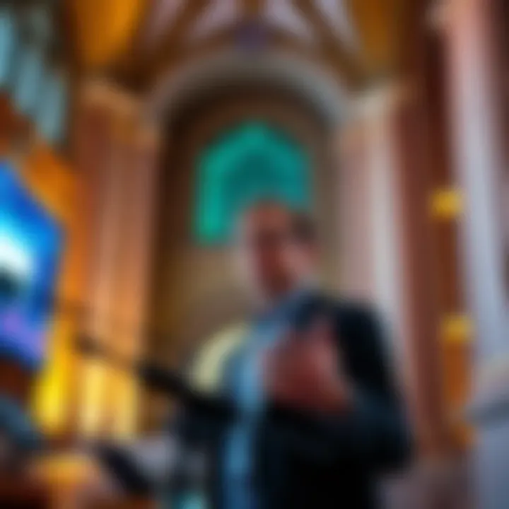 Dr. Leemon Baird giving a presentation on blockchain security risks at Oxford University