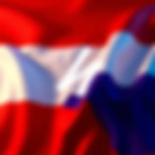 A graphic representation of the Dutch flag with a tax symbol overlay, indicating the new tax on crypto gains.