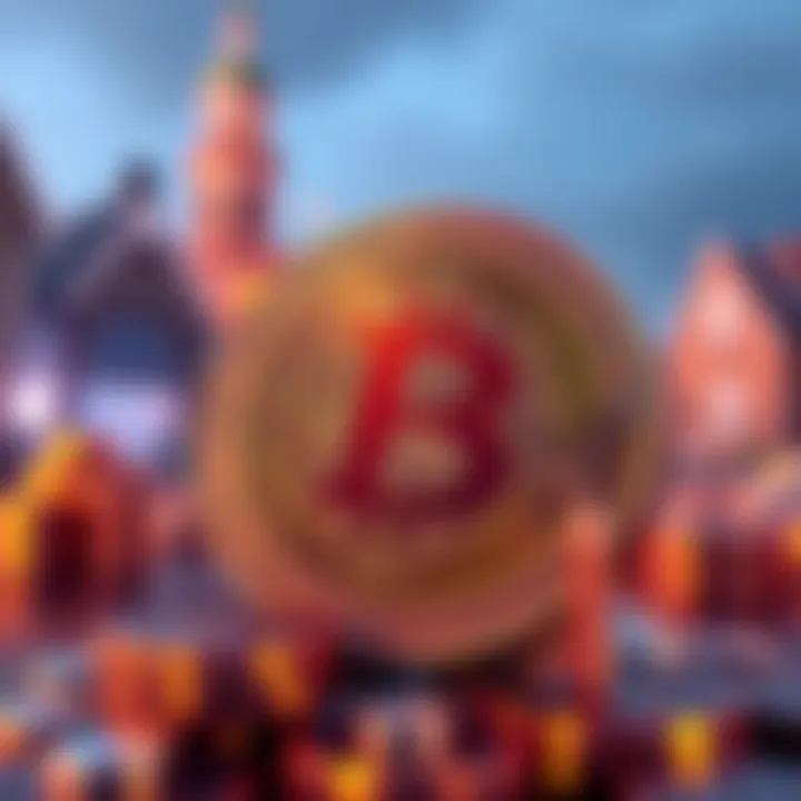 Illustration showing a Bitcoin symbol with a tax percentage symbol, depicting the financial loss from a high tax rate on profits.