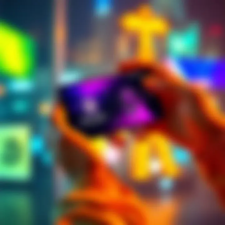 Person holding a smartphone displaying Solflare and Phantom Wallet apps with Solana coins on screen