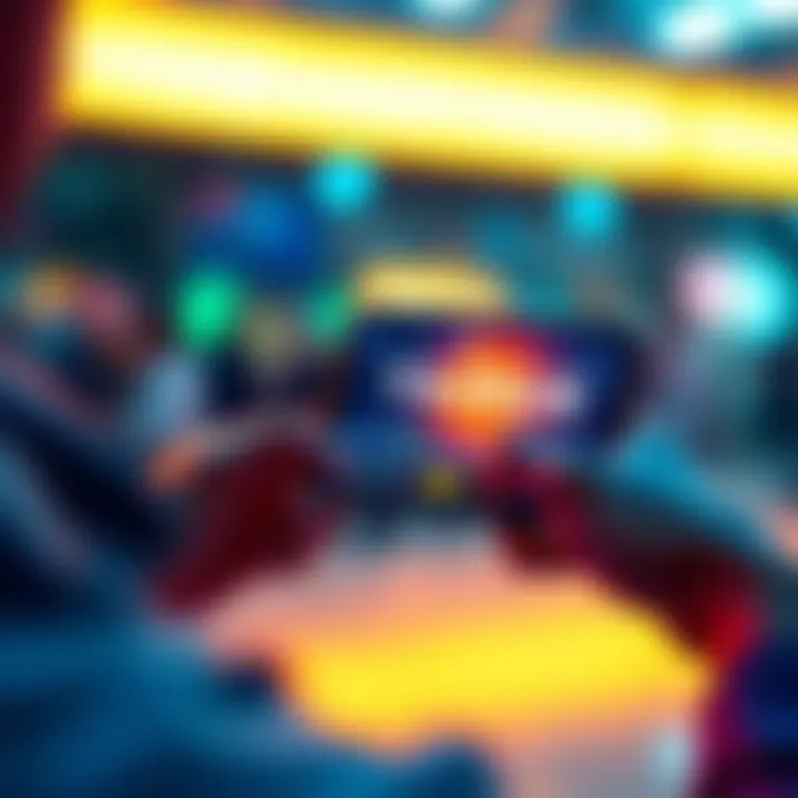 A person using the Yamgo App on a smartphone while earning HBAR by completing tasks like watching videos and playing games.