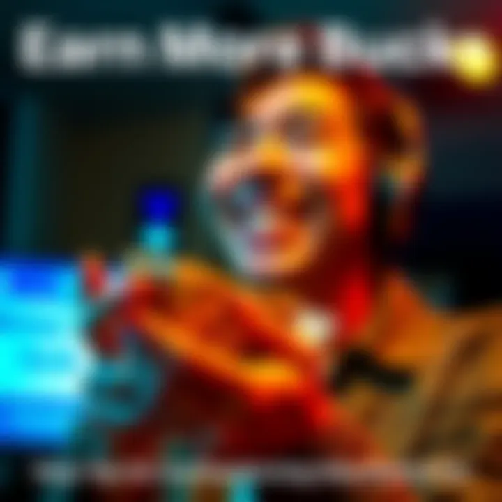 Person counting Atlas Bucks with a big smile, showing excitement about earning more rewards.