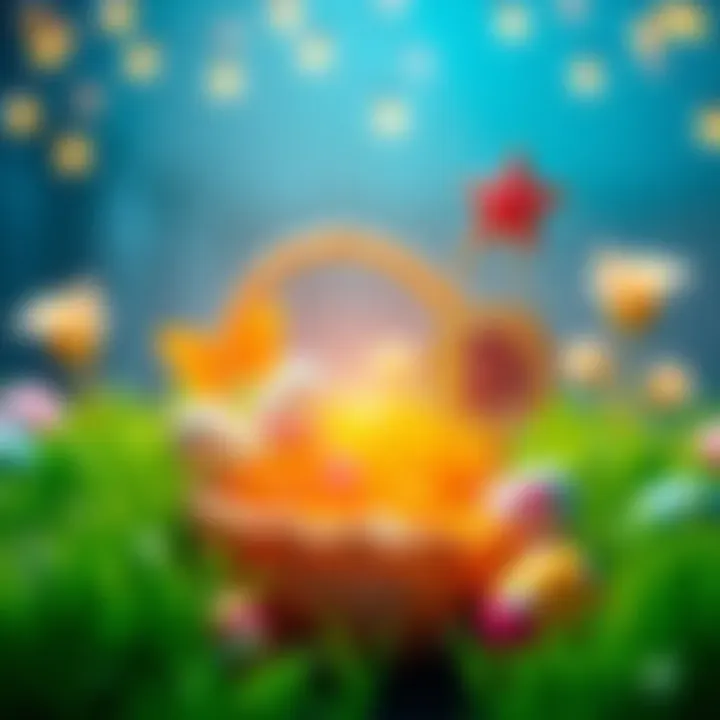 Graphic showing Easter theme with cashback rewards from BitMart, featuring USDT currency symbols and festive decorations.