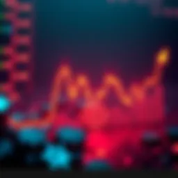 Graph showing rising cryptocurrency prices alongside a downward economic trend, highlighting interest in digital currencies like XRP during tough times.
