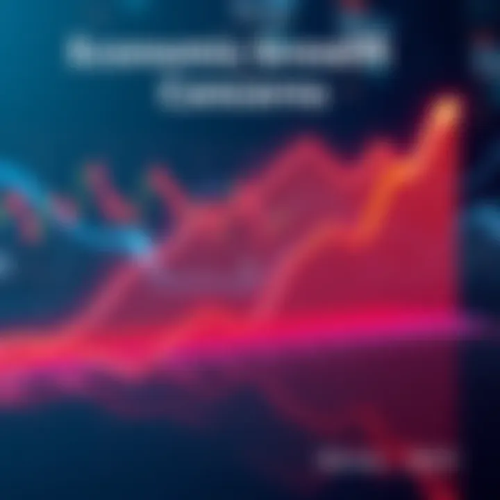 A graph showing stagnant economic growth trends since 2021, with flat lines indicating no progress.