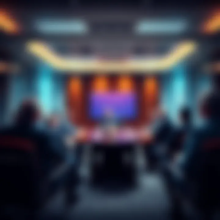 A group of economists debating Netanyahu's proposed crypto sanctions in a conference room