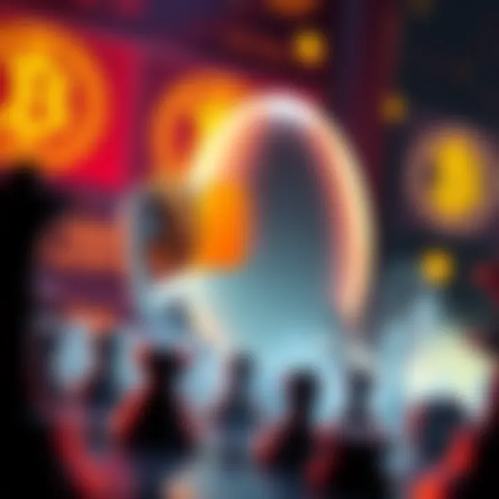 A bold figure known as the Egg Man is shown buying Bitcoin at higher prices, with crypto symbols in the background.